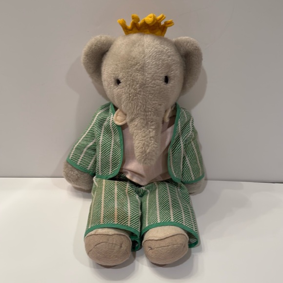 Vintage Rare Eden Toys Babar the Elephant Stuffed Animal Plush Toy 16" - Picture 1 of 4